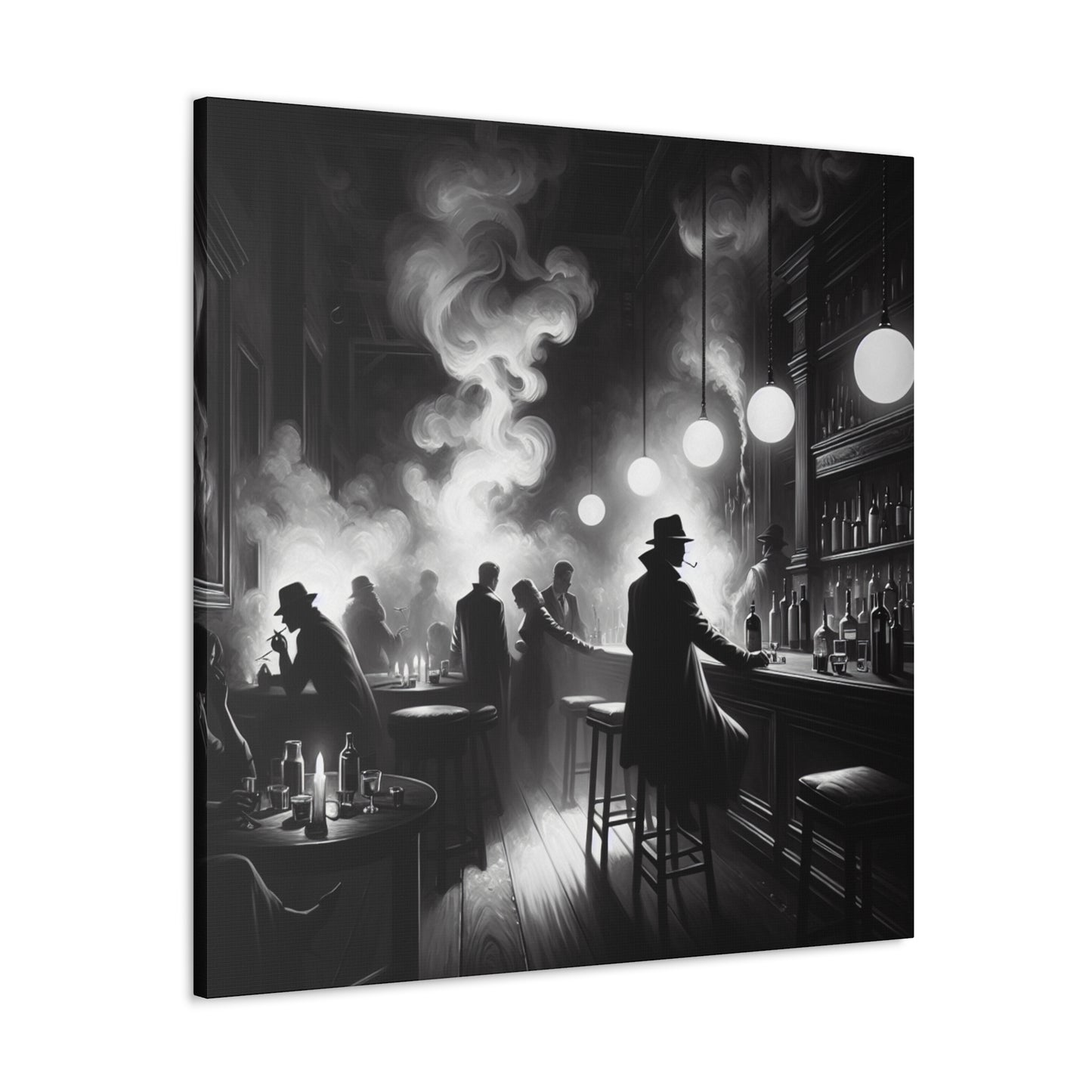 Misty Tavern Revelry - Canvas