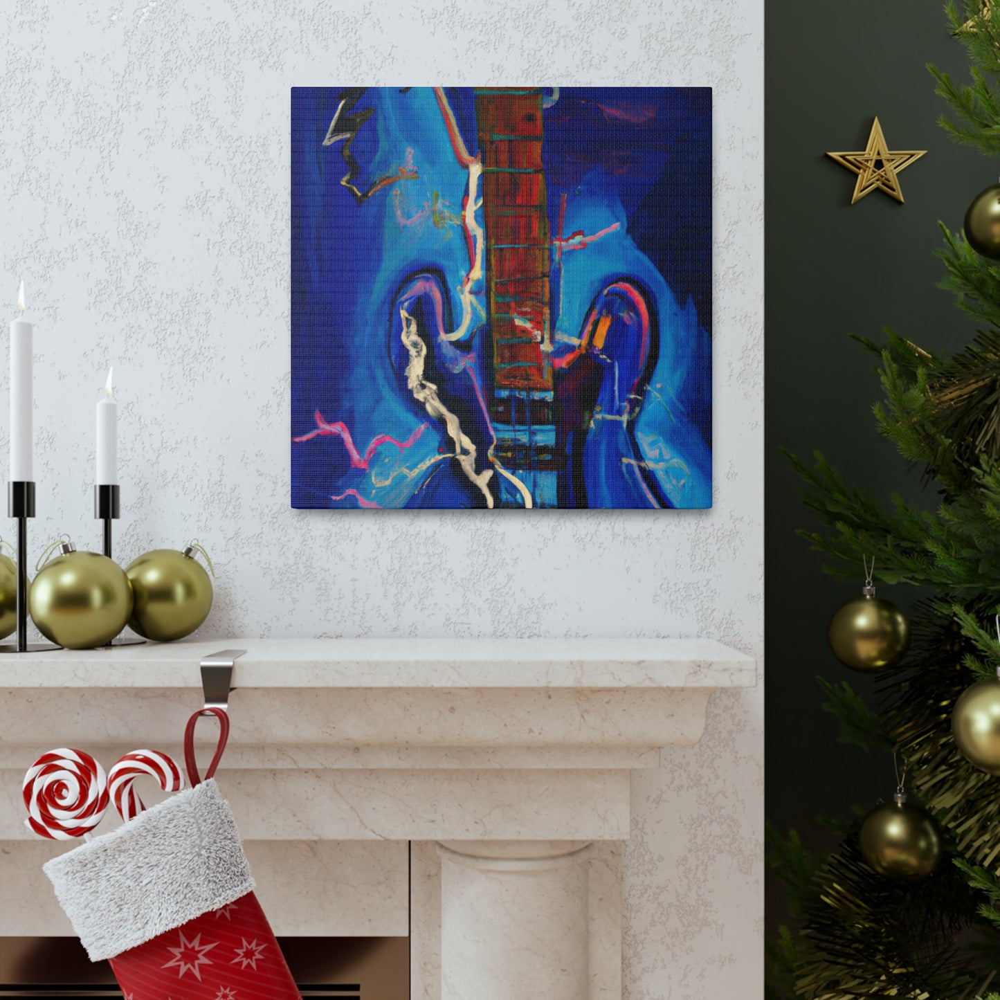 Electric Guitar Shimmering - Canvas