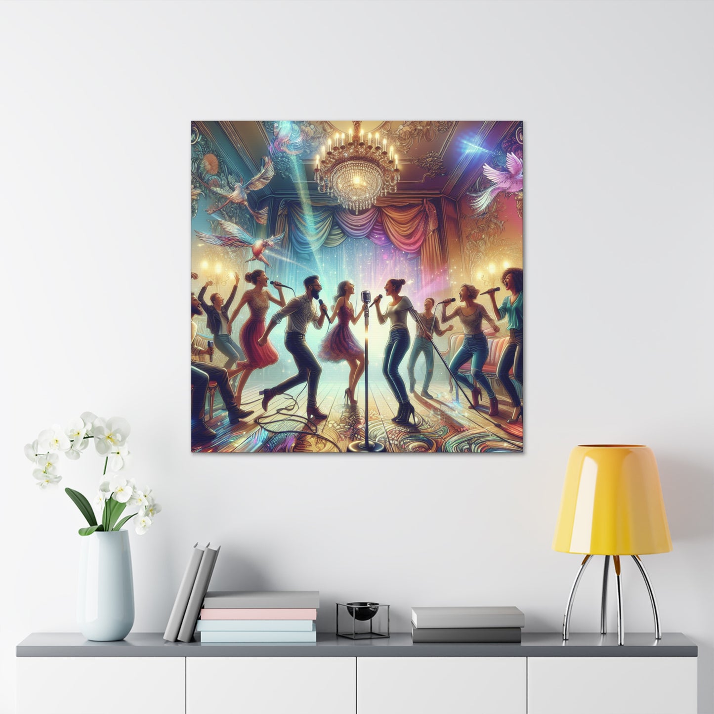 Melodic Moonlit Revelry - Canvas