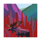 "Moose in the Mountains" - Canvas