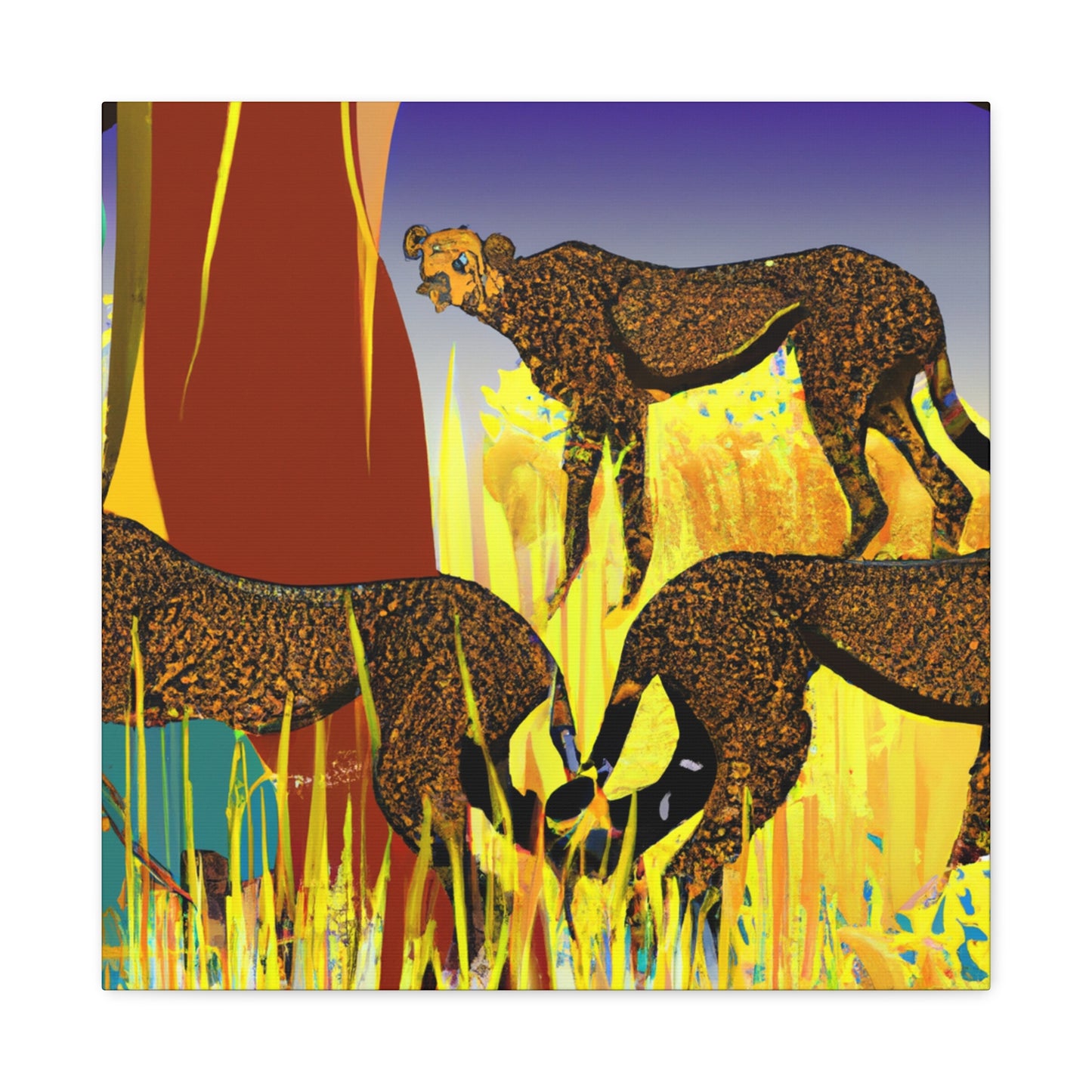 "Cheetah Sprints Sparkle" - Canvas