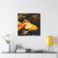 "Gilded Goldfish Glowing". - Canvas