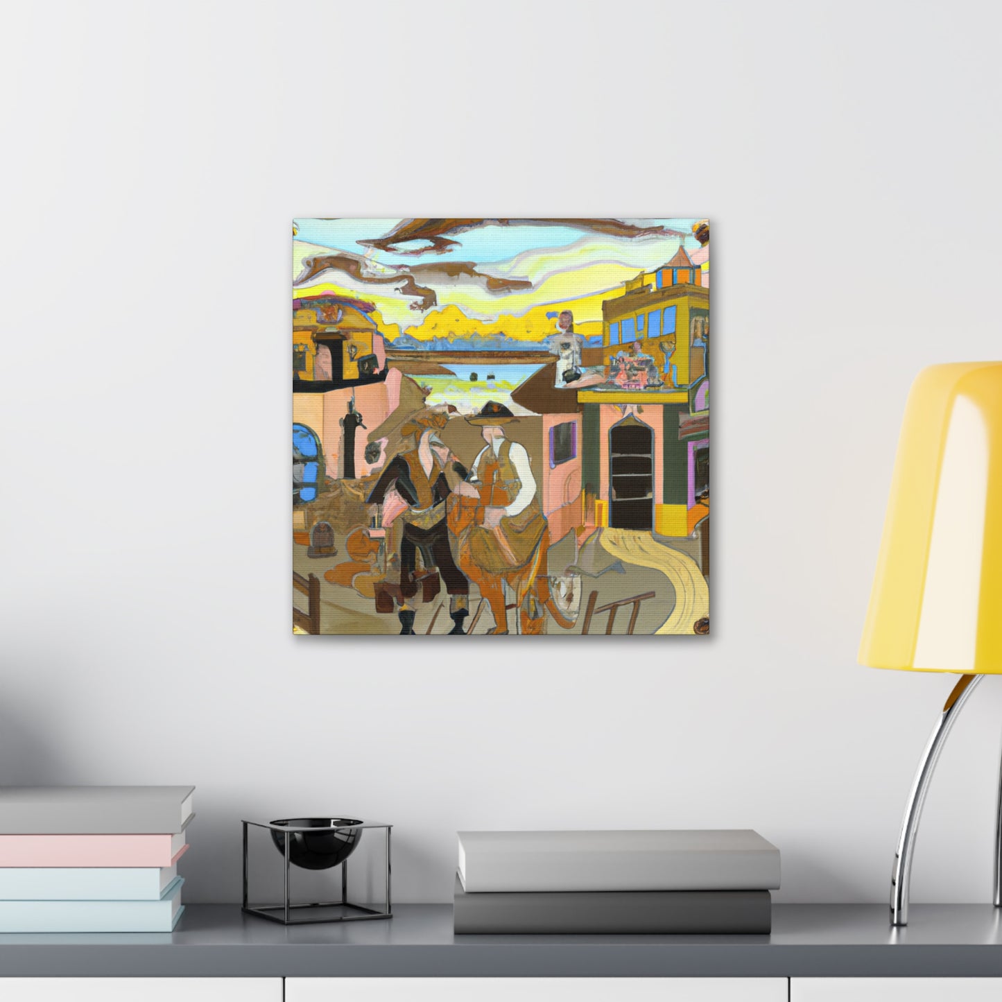 "Frontier Town Panorama" - Canvas