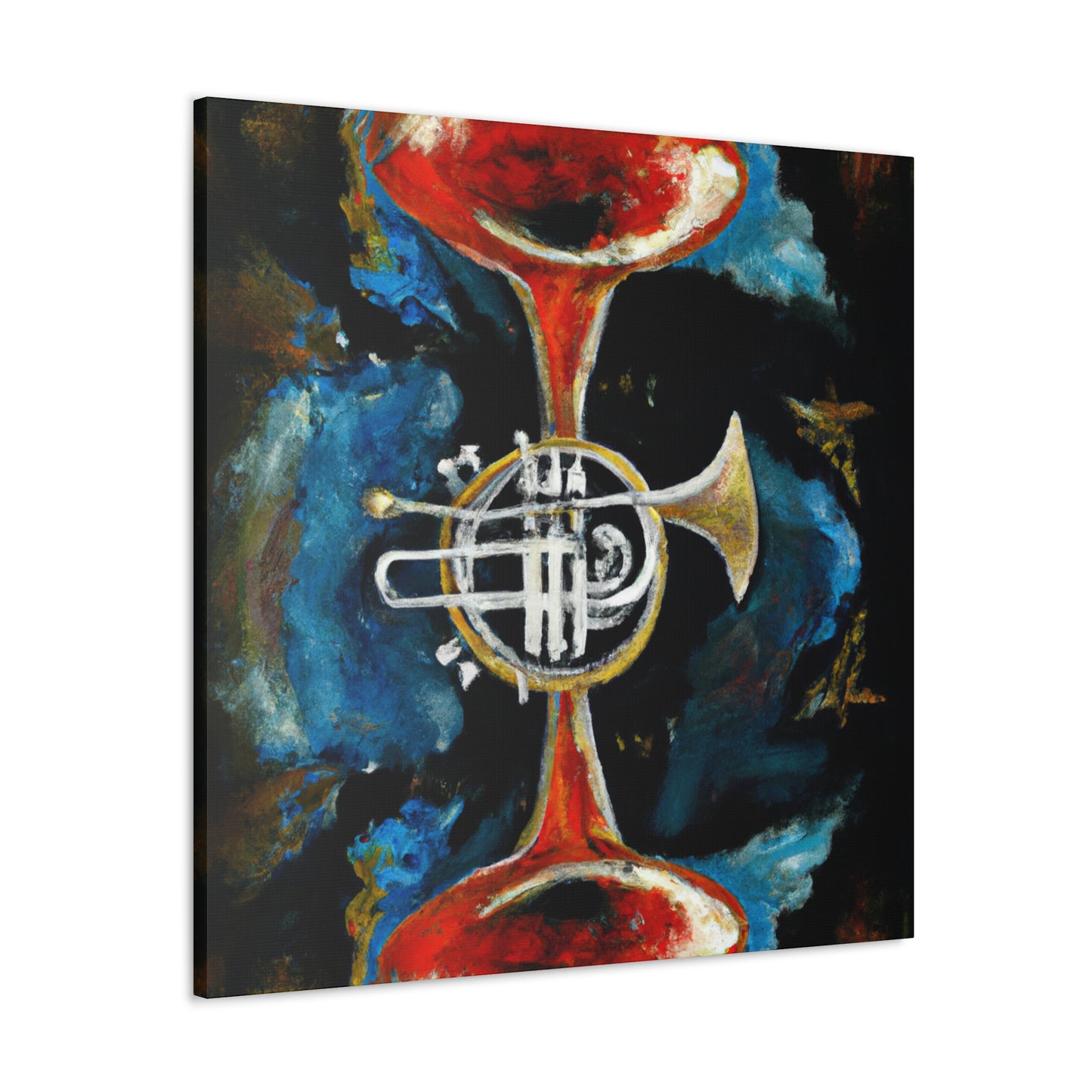 "Blowing the Trumpet Loudly" - Canvas