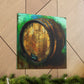 "Whiskey Barrels Glistening". - Canvas