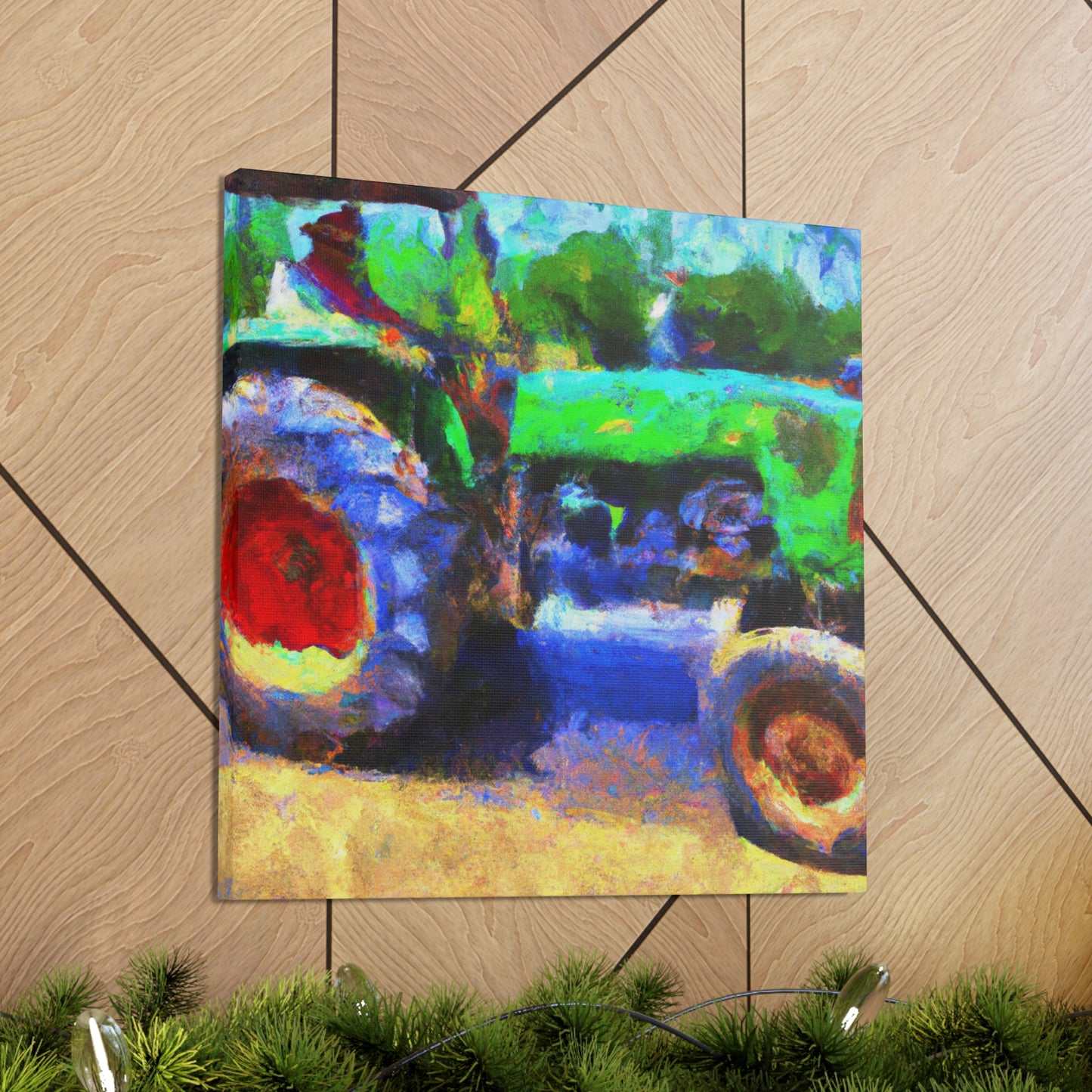 Tractor in Impressionism - Canvas