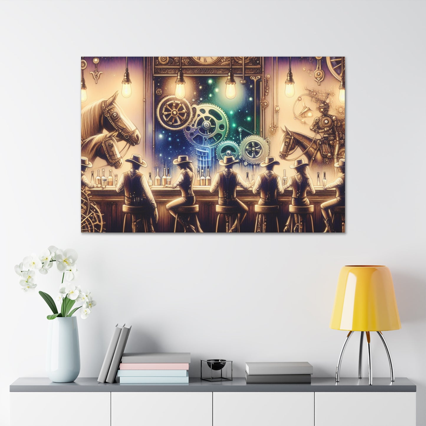 "Steamstock Saloon Serenade" - Canvas