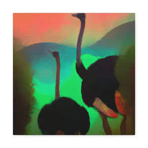 Ostriches in Motion - Canvas