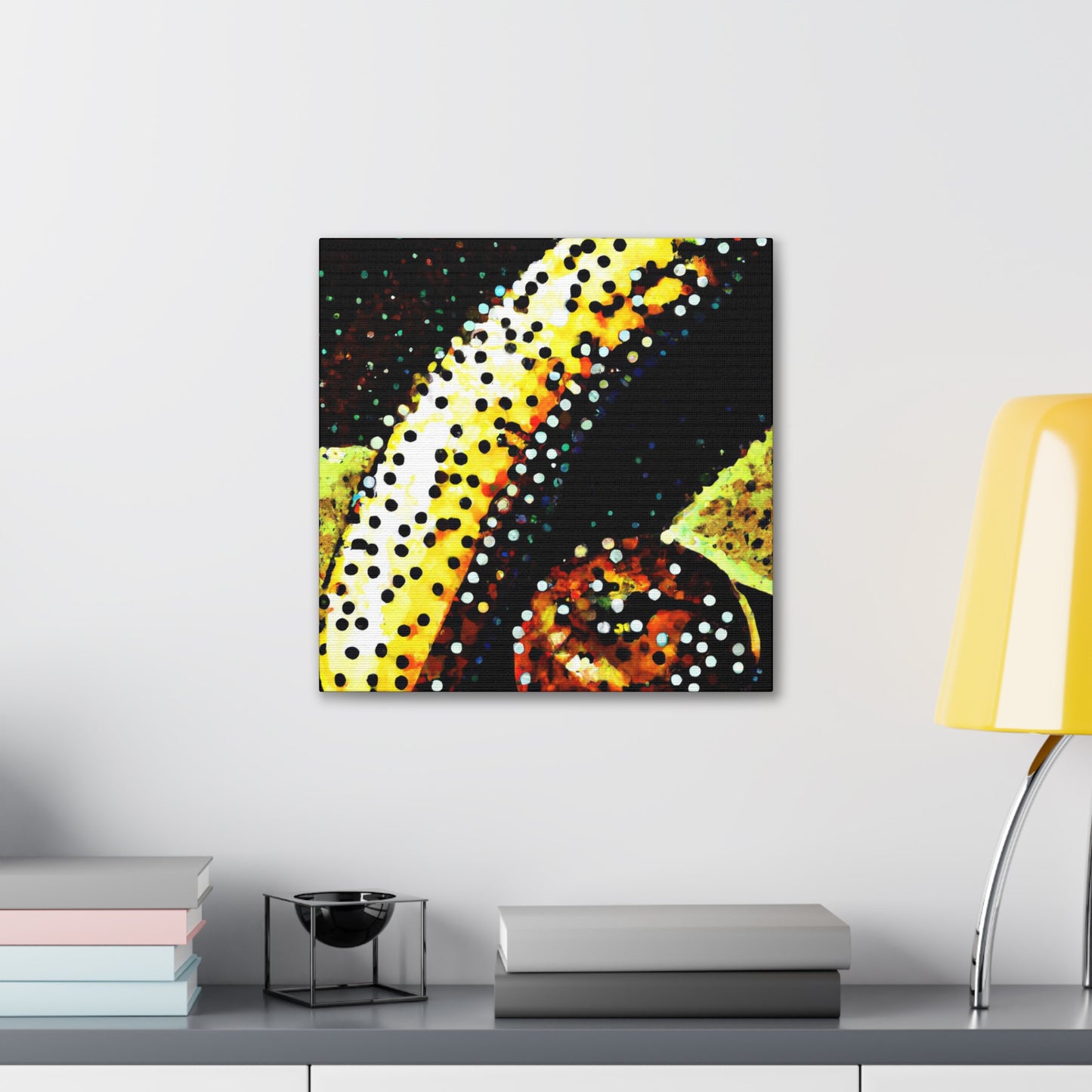 "Bananas in Pointillism" - Canvas