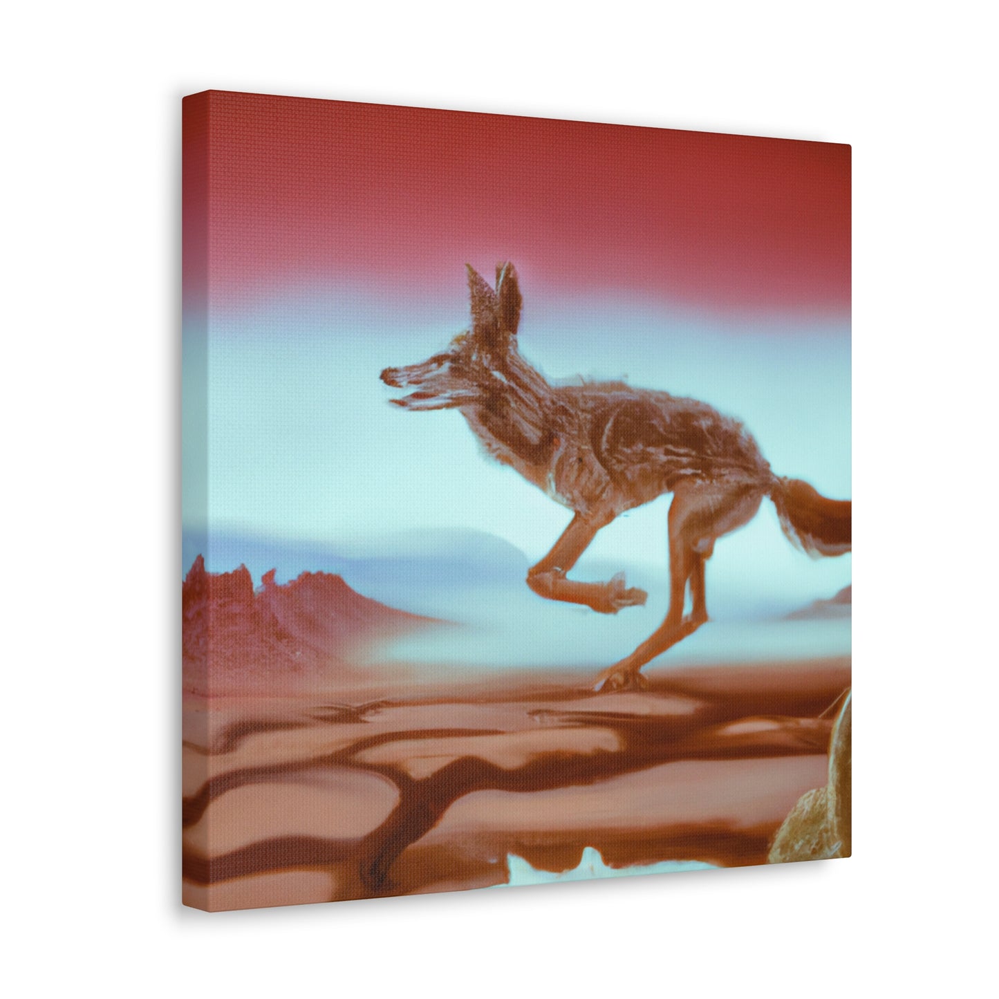 "Coyote's Surreal Slumber" - Canvas