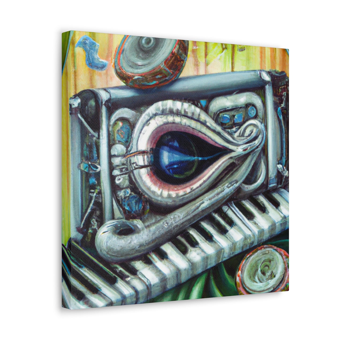 Harmonica in Darkness - Canvas