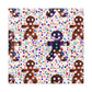 Gingerbread Man Pointillism - Canvas