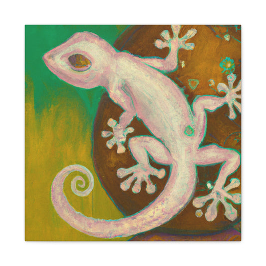 'Gecko in Rococo Style' - Canvas