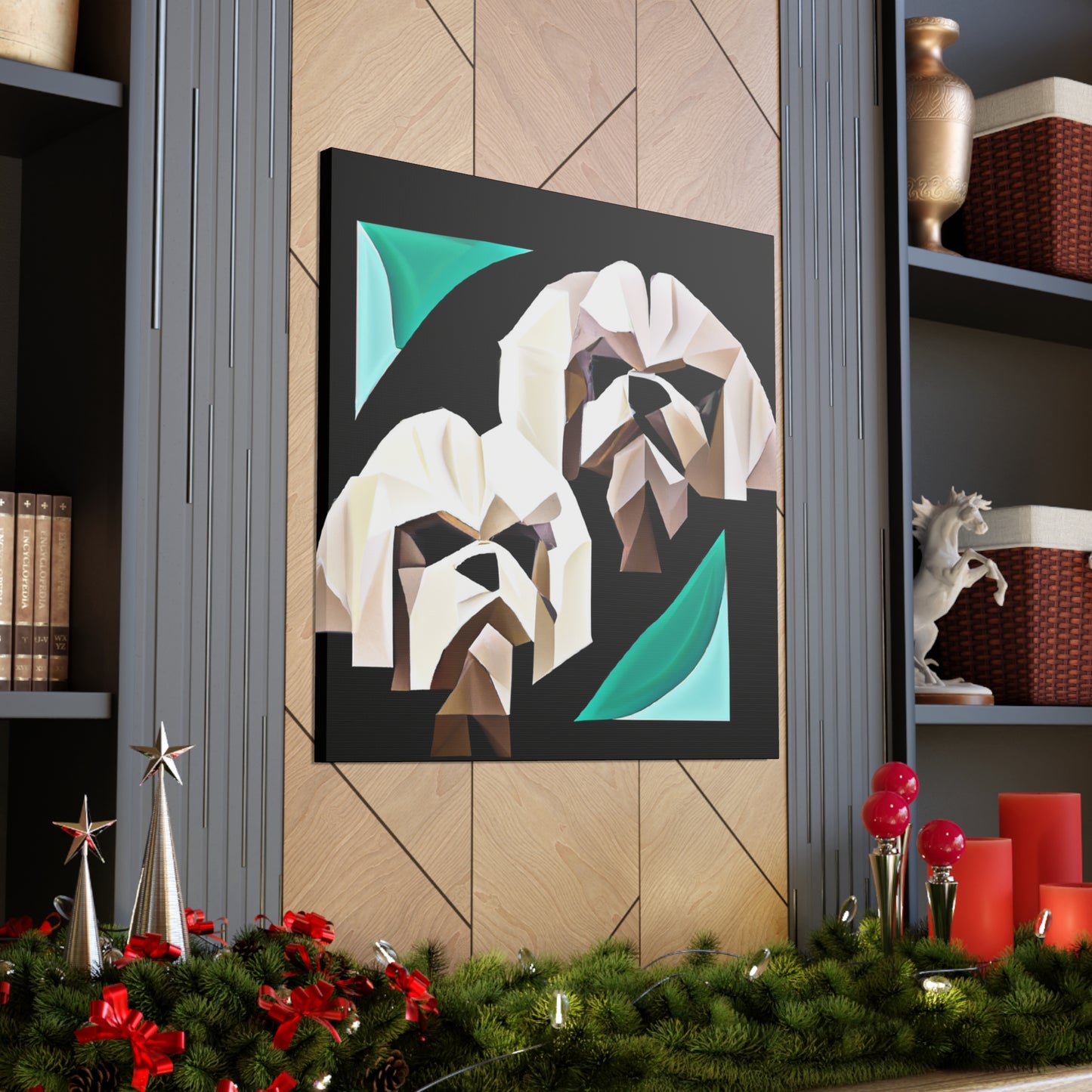 "Shih Tzu in Deco" - Canvas