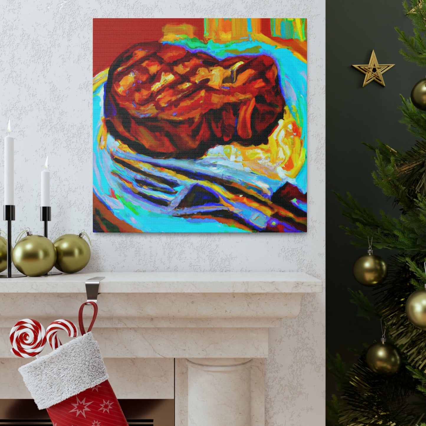 Grilled Steak Fauvism - Canvas