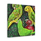 "Conures in Heavens Haze" - Canvas