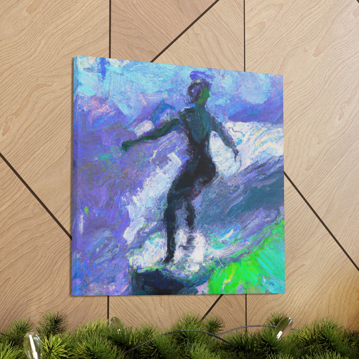 Surfers on Wave Crest - Canvas