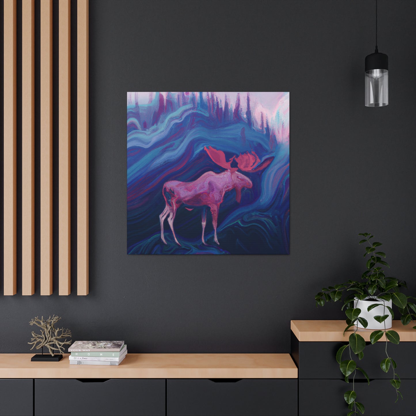 Moose in Art Deco - Canvas