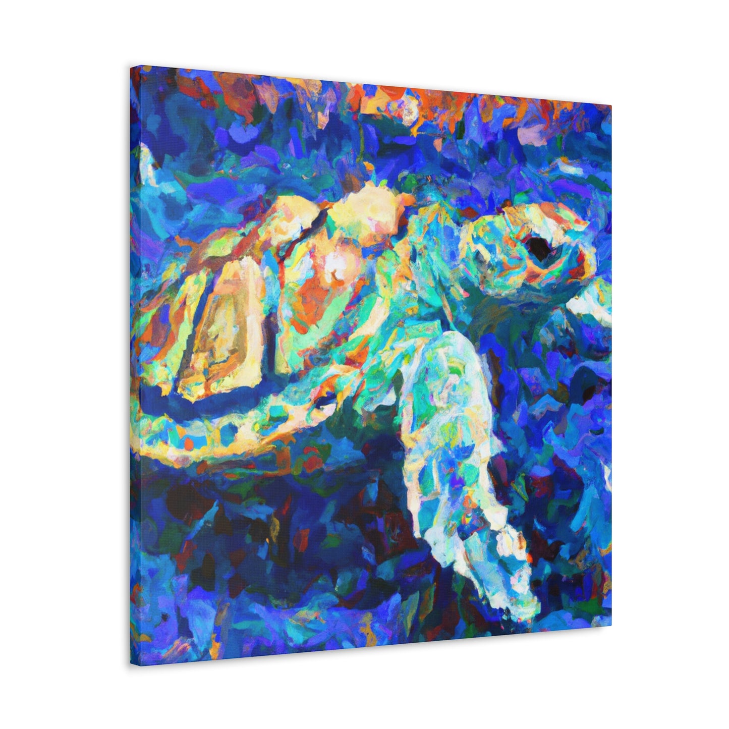 "Sea Turtle Impressionism" - Canvas