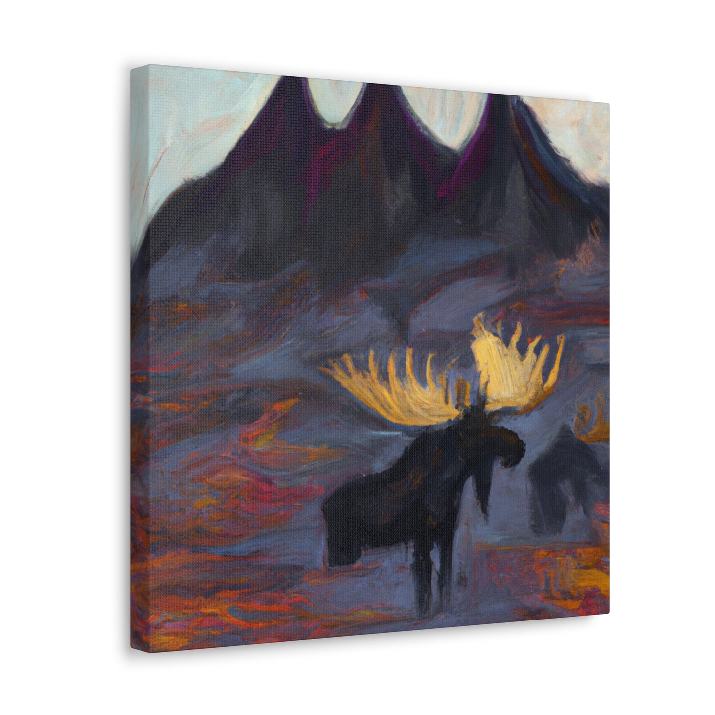 Moose Among Columns - Canvas