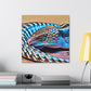 "Blue Tongued Skink Bliss" - Canvas