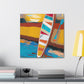 "Paddle Boarding Deco Style" - Canvas