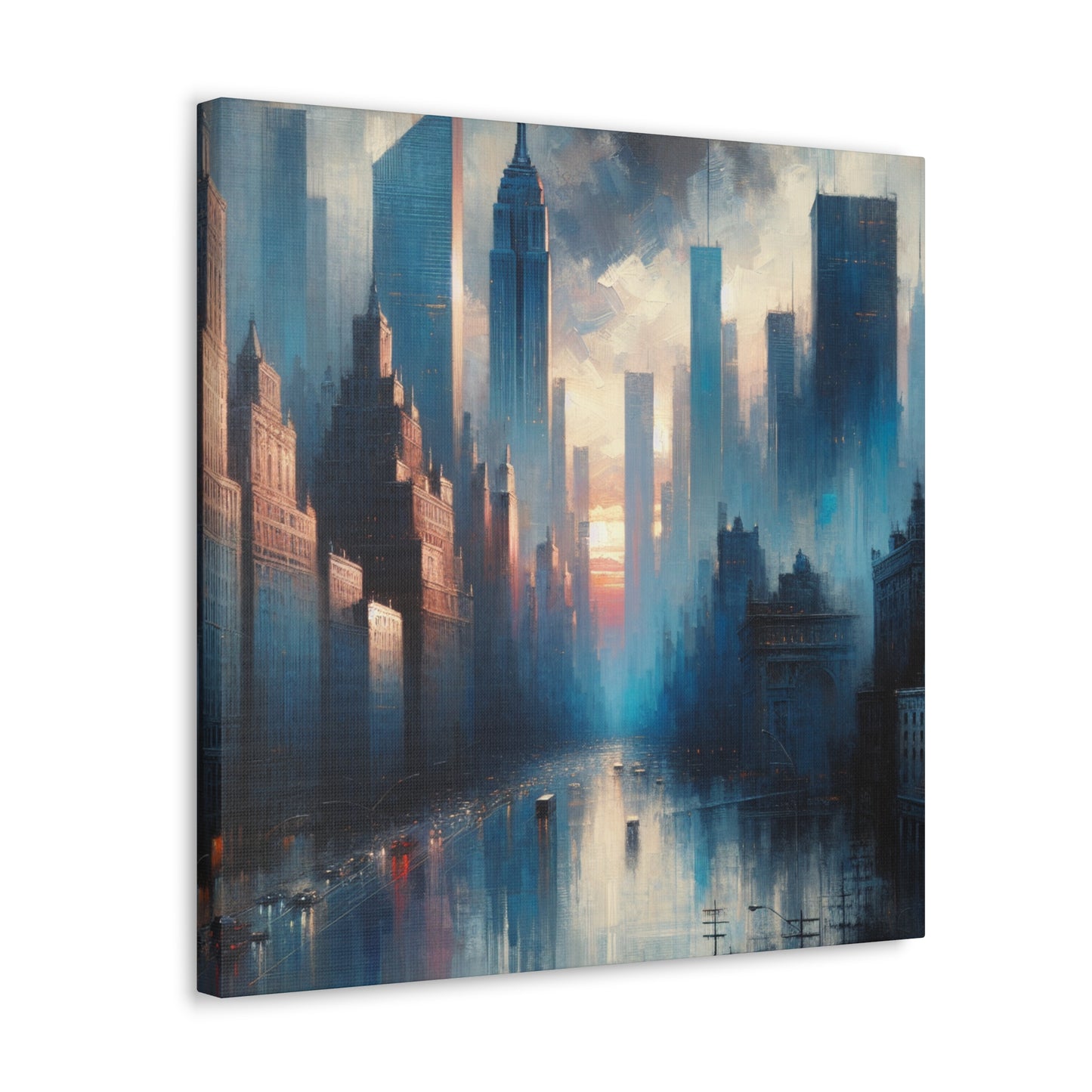 "Gilded Metropolis Majesty" - Canvas