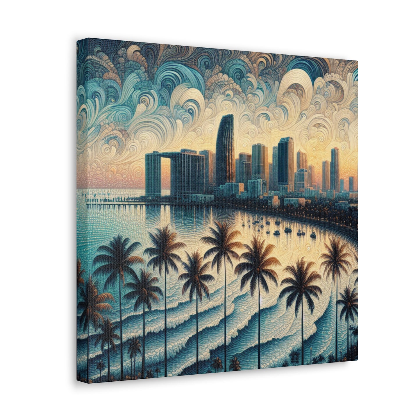 "Sunset Serenity in Miami" - Canvas