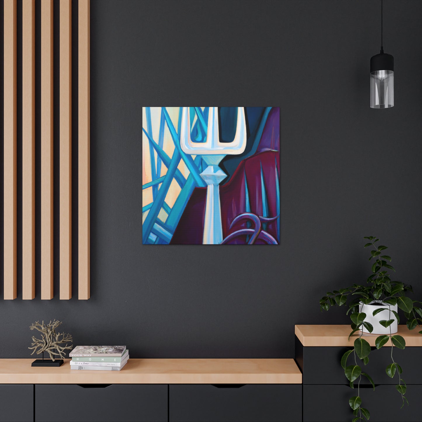 "Starry Midnight Pitchfork" - Canvas