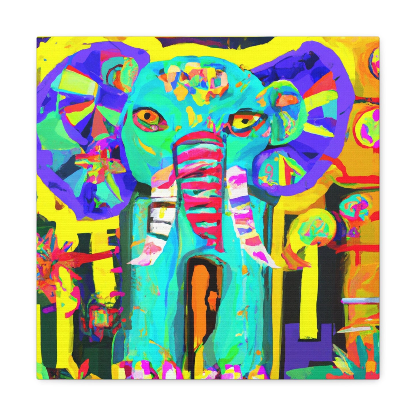 "Elephant in Moonlight Glade" - Canvas