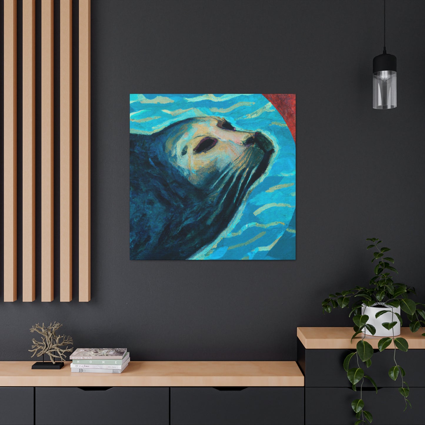 "Seal in Art Deco" - Canvas