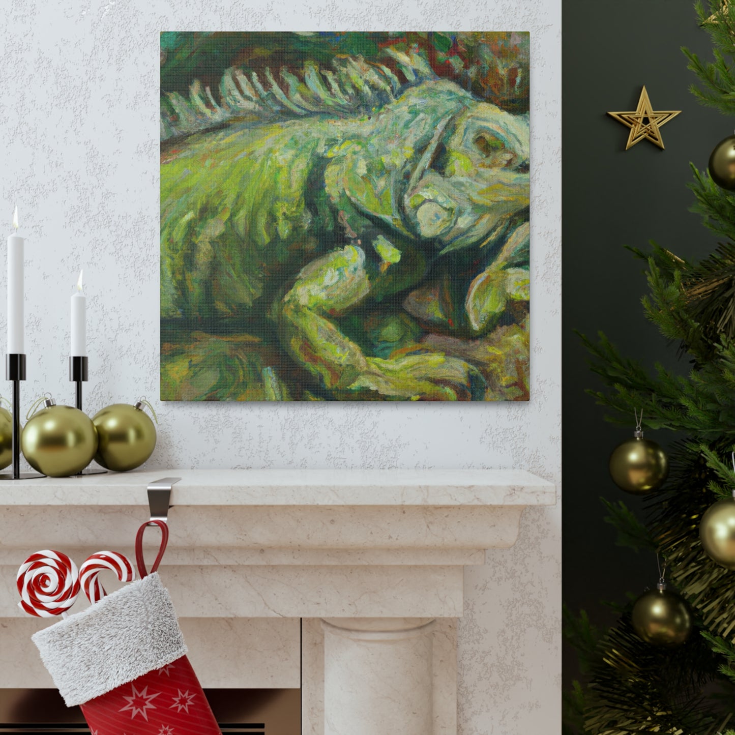 Iguana in Impressionism - Canvas