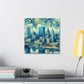 "Enigmatic Metropolis Unveiled" - Canvas