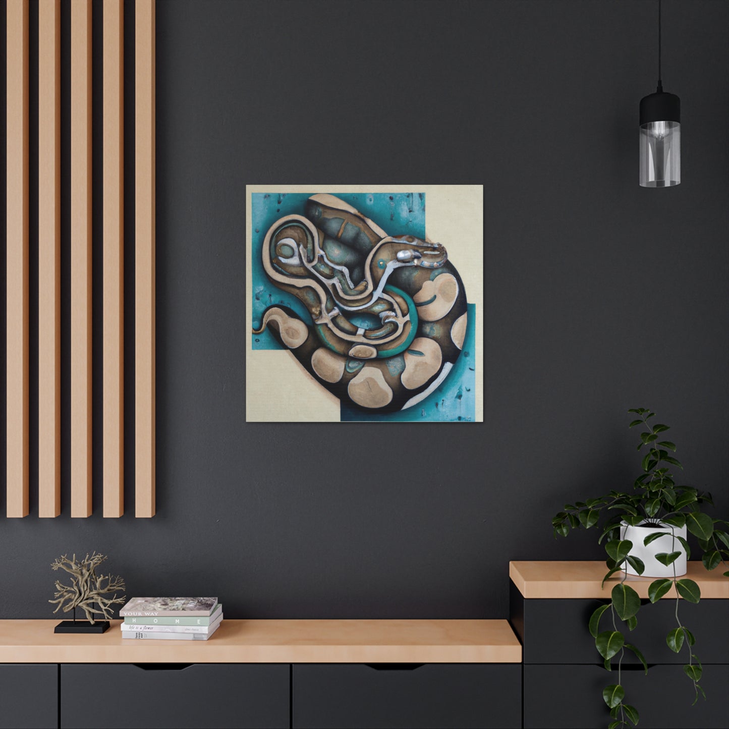 "Python in Deco Splendor" - Canvas