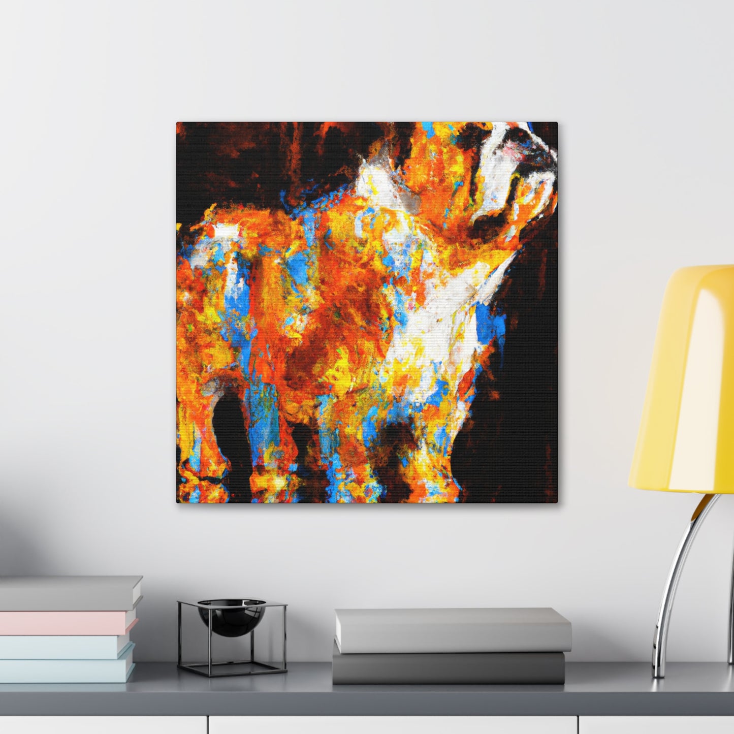 Bulldog in Creation - Canvas