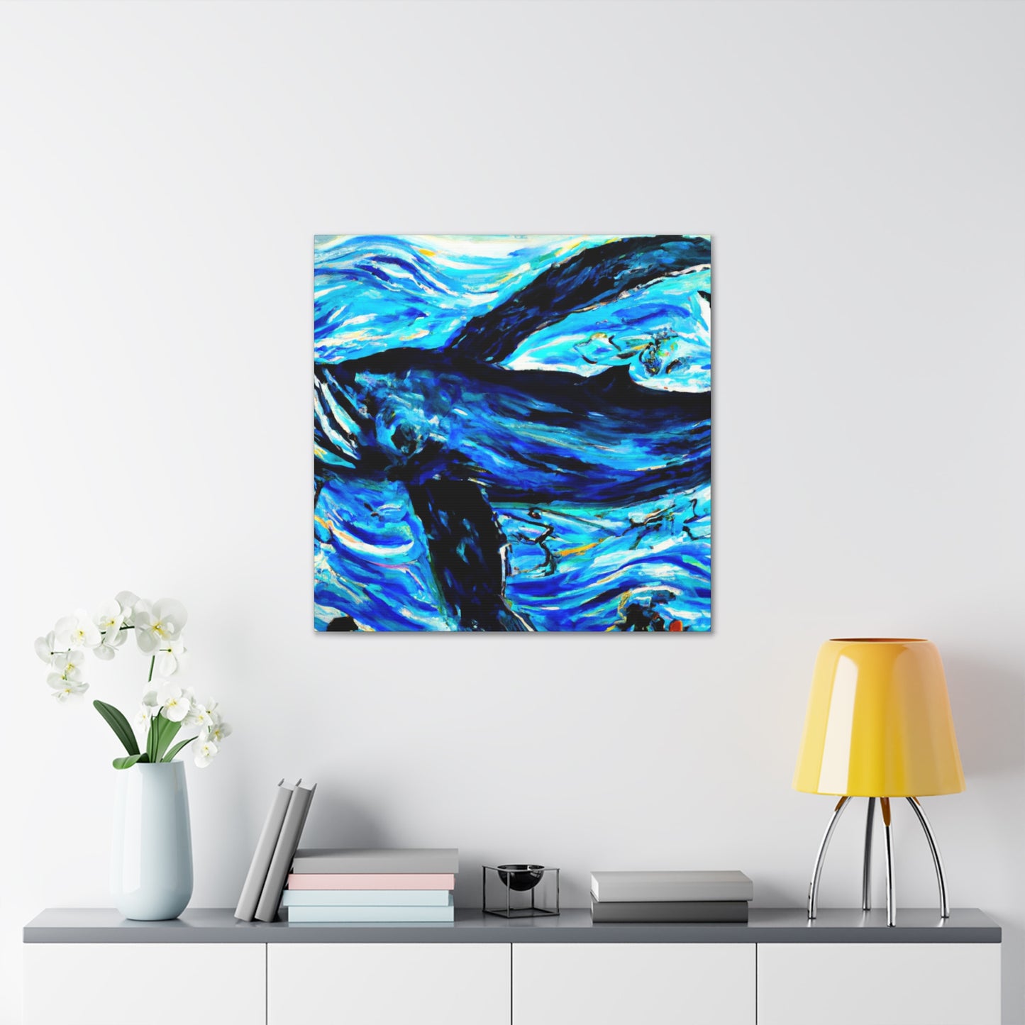 Whales in the Moonlight - Canvas