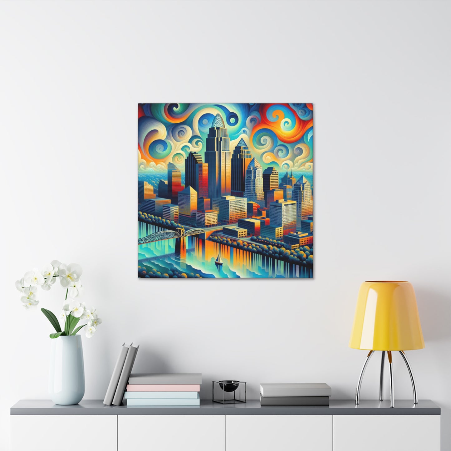 "Enigmatic Echoes of Cincinnati" - Canvas