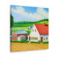 Farmhouse in Sunrise' - Canvas