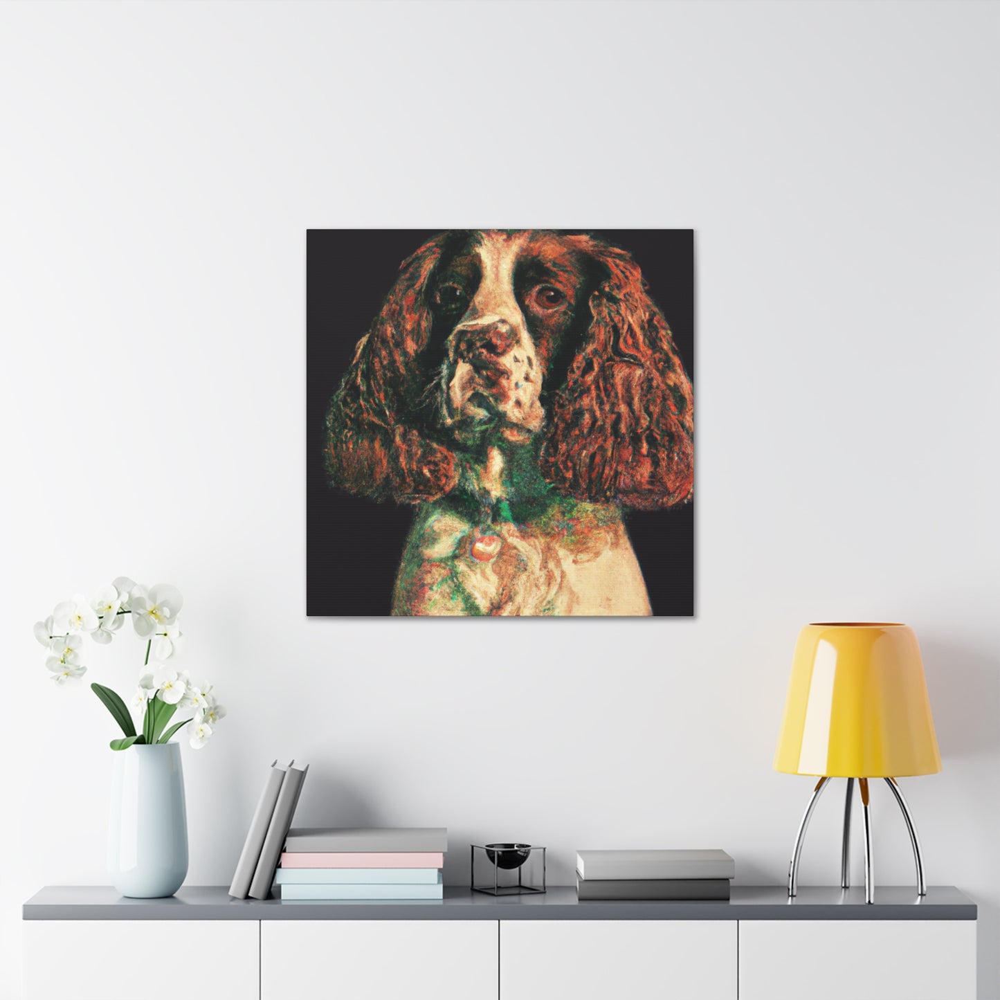 English Springer Spaniel-portrait - Canvas