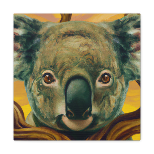 "Koala in Moonlight Glow" - Canvas