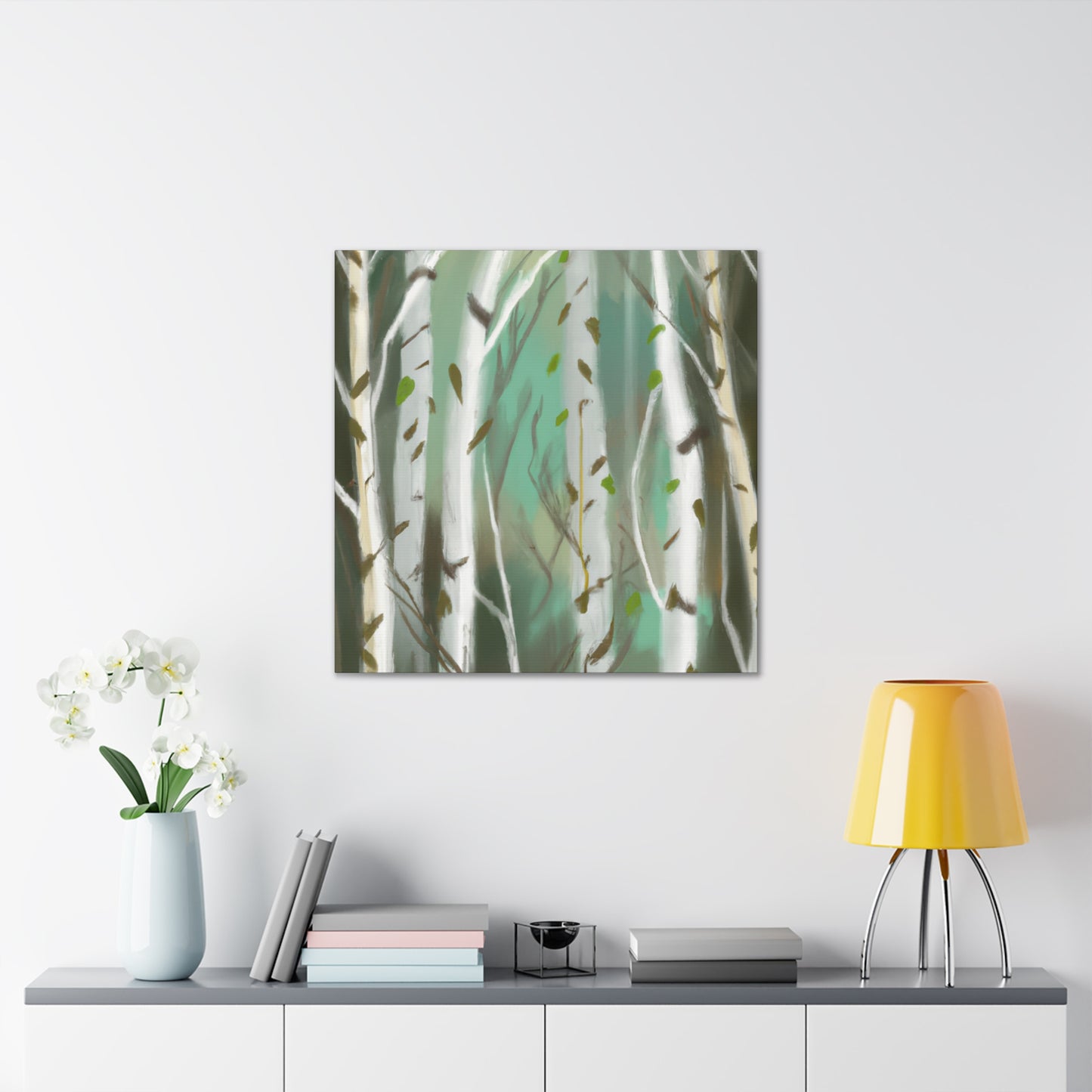 Birch in Winter Solace - Canvas