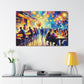 Vibrant Wine Bar Scene - Canvas