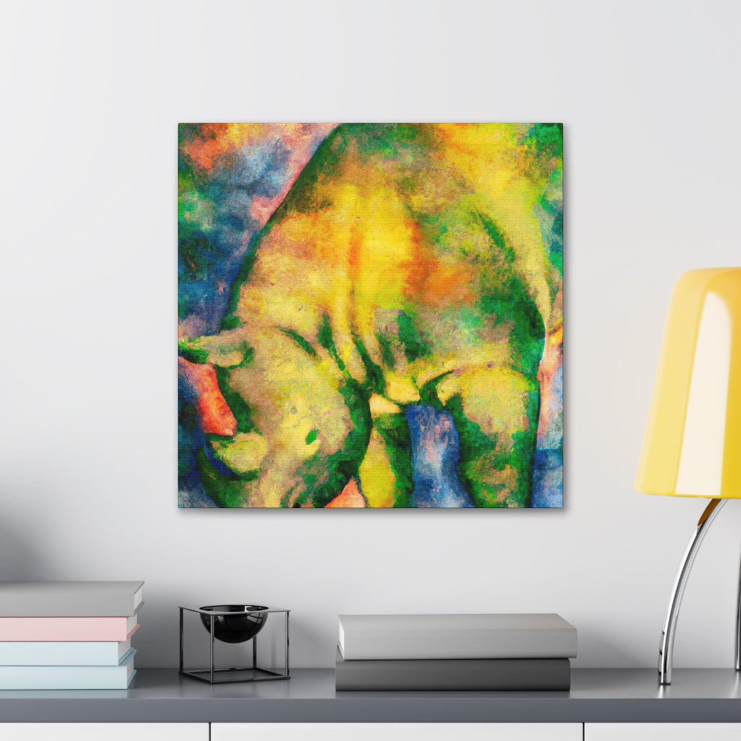 "Rhinoceros in Abstract" - Canvas