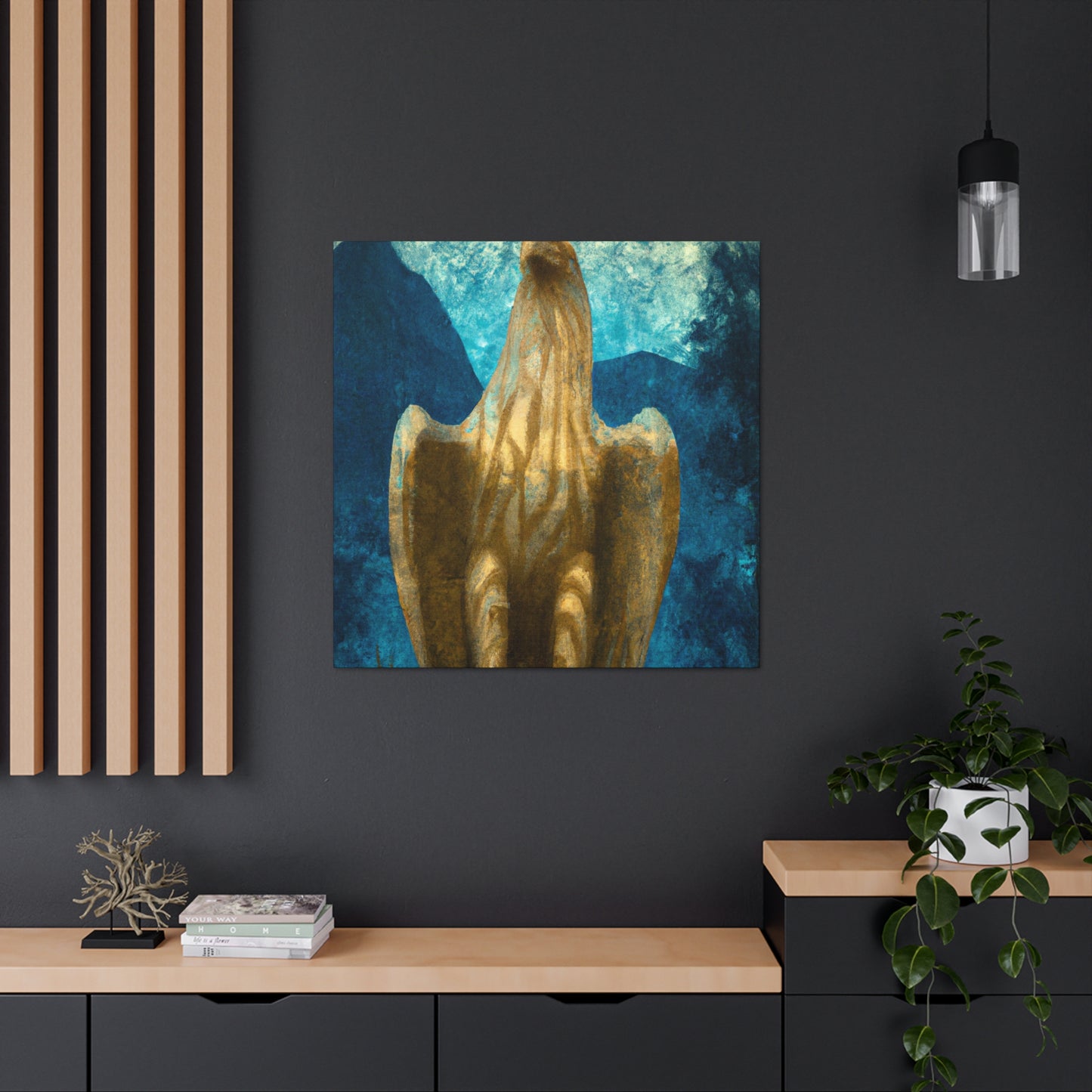 "Golden Eagle Art Deco" - Canvas