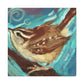 Carolina Wren Expressionism - Canvas