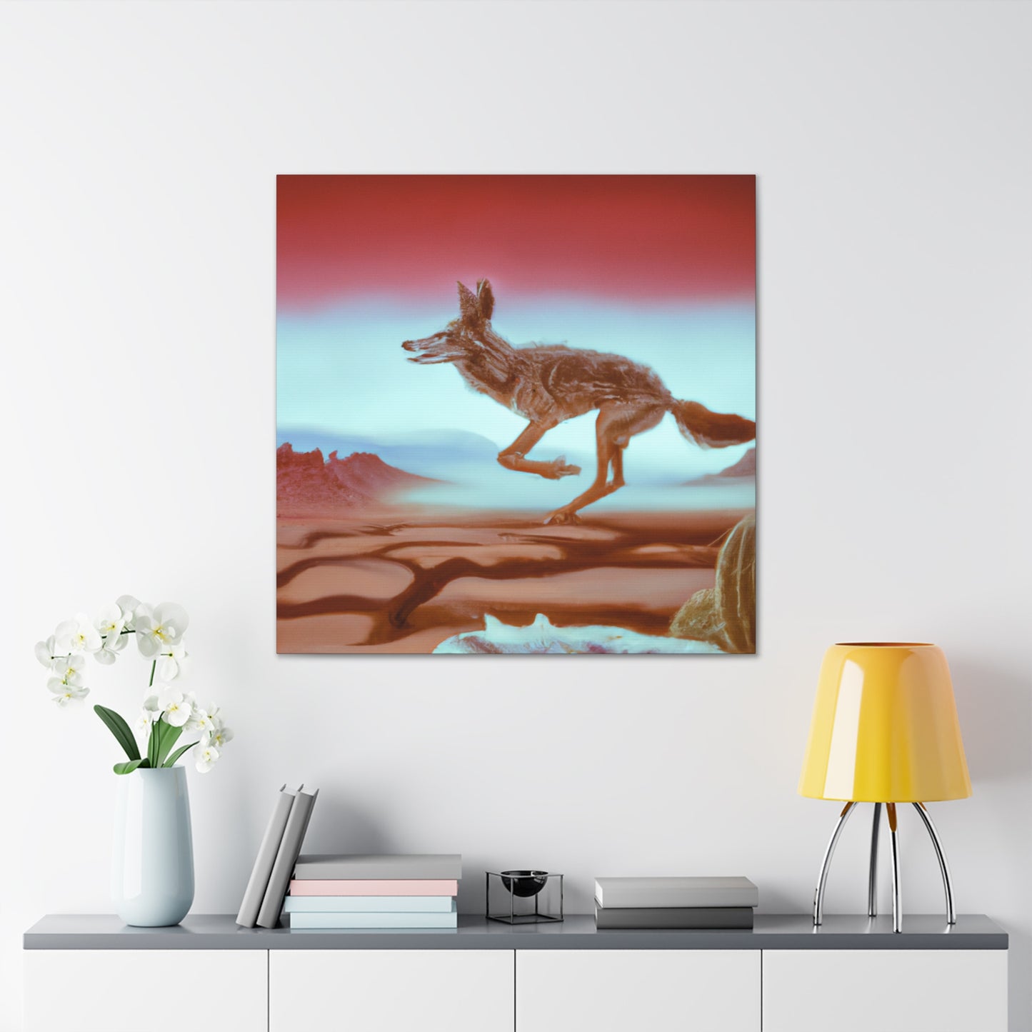 "Coyote's Surreal Slumber" - Canvas