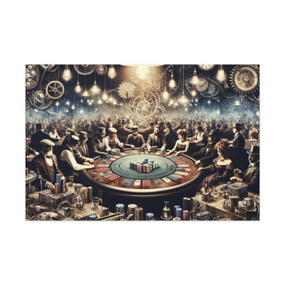 "Mechanical Gamblers' Gathering" - Canvas