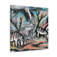 "Zebra's Striped Symphony" - Canvas