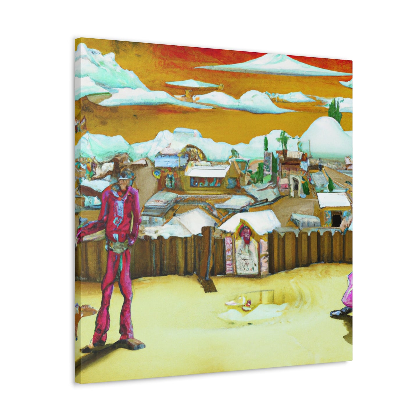 "Frontier Town Dreamscape" - Canvas