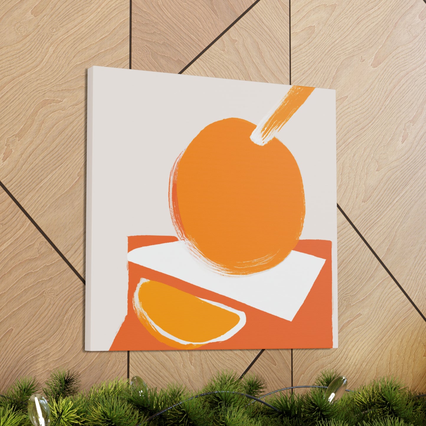 "Orange Minimal Zen" - Canvas